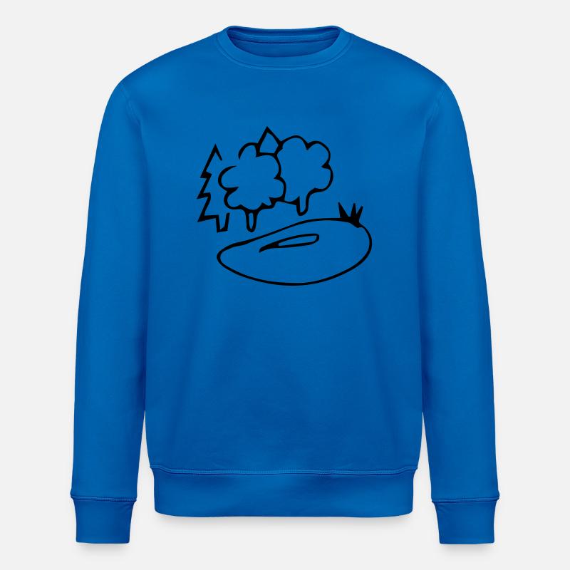 Waldsee,Wald,Teich,Landschaft,Reflexion,Fluss,Baum - Stanley/Stella Unisex Bio-Sweatshirt ROLLER - Königsblau