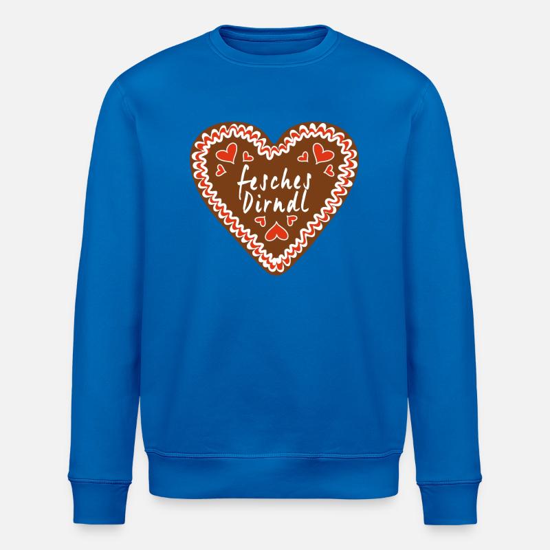 Fesches Dirndl Lebkuchenherz - Stanley/Stella Unisex Bio-Sweatshirt ROLLER - Königsblau