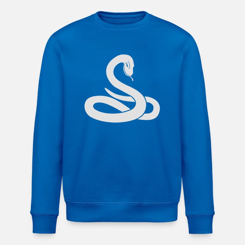 serpent blanc - Sweat bio ROLLER Stanley/Stella Unisexe - bleu roi