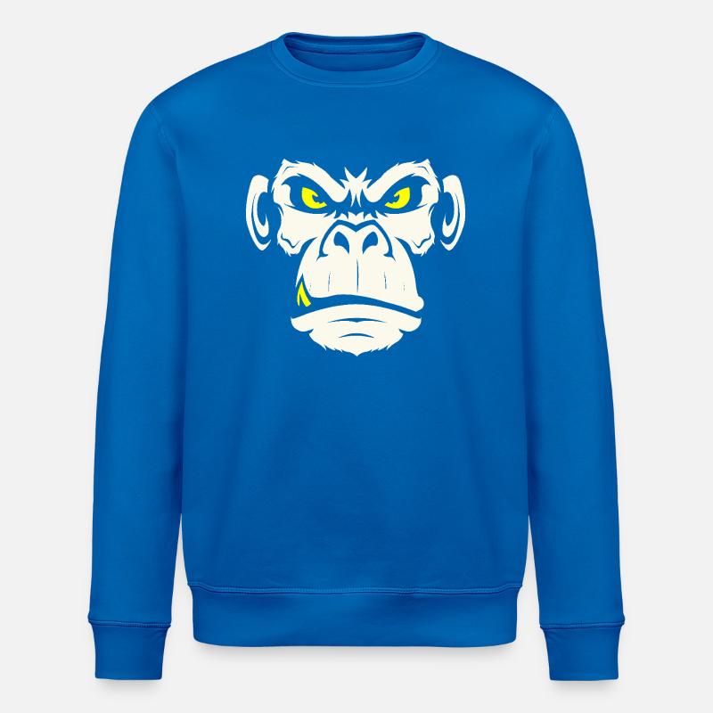 monkey2 01 - Stanley/Stella ROLLER Unisex Organic Sweatshirt - royal blue