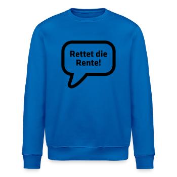 Enregistrer la pension! - Sweat bio ROLLER Stanley/Stella Unisexe - bleu roi - Devant - Nik (191cm)