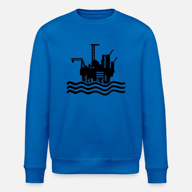 bohrinsel_design_t1 - Stanley/Stella Unisex Bio-Sweatshirt ROLLER - Königsblau