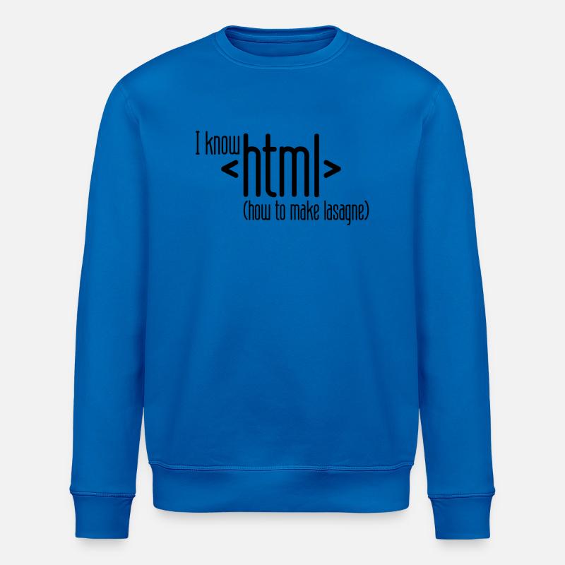 je sais html - Sweat bio ROLLER Stanley/Stella Unisexe - bleu roi