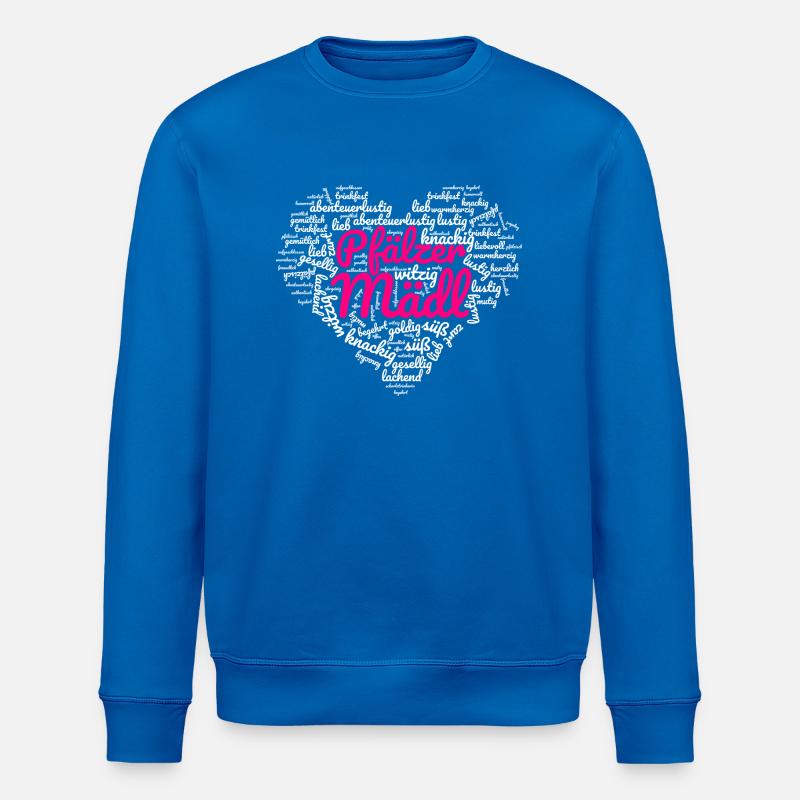 Herzl: Pfälzer Mädl - Stanley/Stella Unisex Bio-Sweatshirt ROLLER - Königsblau