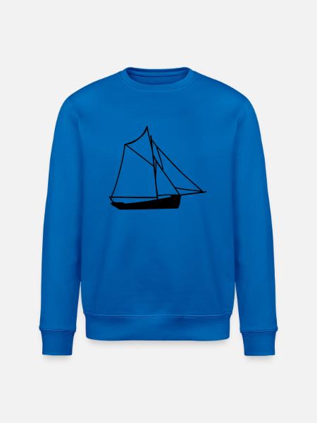 dessin de bateau navire sloop frégate - Sweat bio ROLLER Stanley/Stella Unisexe - bleu roi