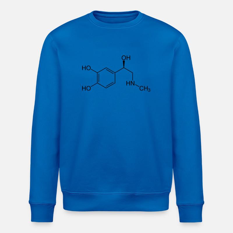 Adrenaline structural formula - Stanley/Stella ROLLER Unisex Organic Sweatshirt - royal blue