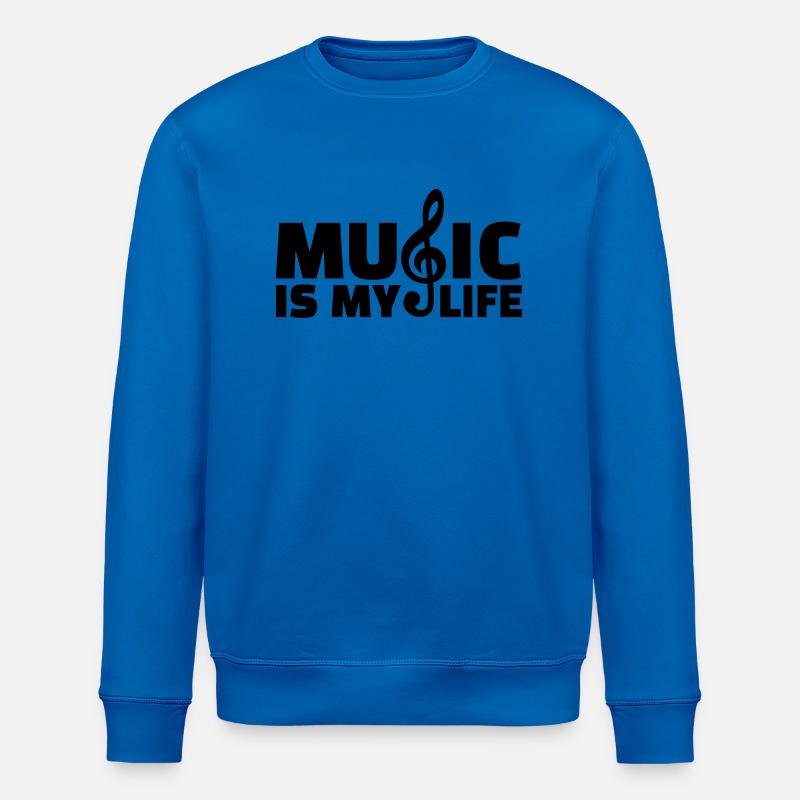 Music is my Life - Sweat bio ROLLER Stanley/Stella Unisexe - bleu roi