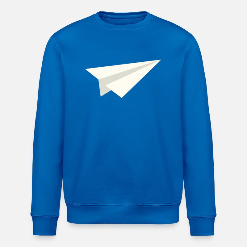 Classique d'avion de papier - Sweat bio ROLLER Stanley/Stella Unisexe - bleu roi