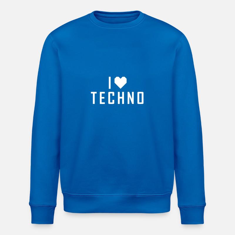 I Love Liebe Techno 2 - Stanley/Stella Unisex Bio-Sweatshirt ROLLER - Königsblau