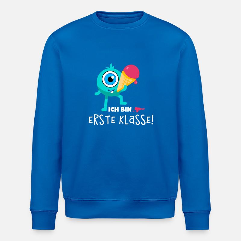 Schulstart Monster Erdbeer - Stanley/Stella Unisex Bio-Sweatshirt ROLLER - Königsblau