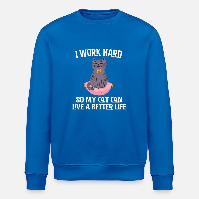 Lustige Katze - Stanley/Stella Unisex Bio-Sweatshirt ROLLER - Königsblau