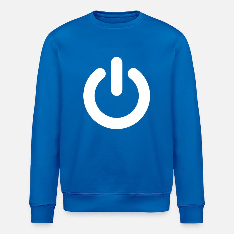 Power Button Weiß - Stanley/Stella Unisex Bio-Sweatshirt ROLLER - Königsblau