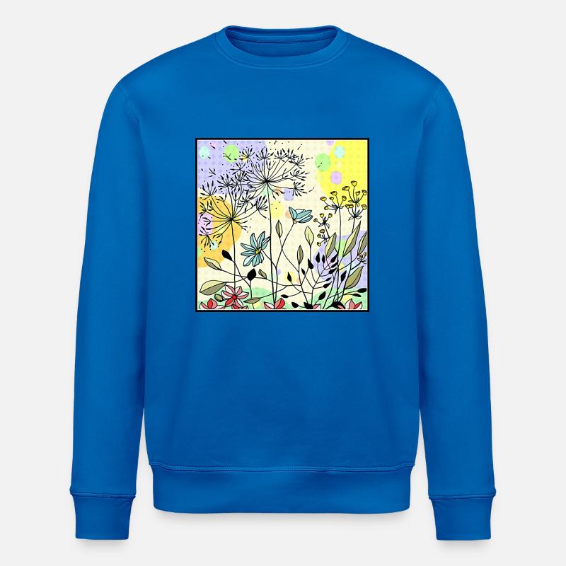 Pissenlits dans la Prairie - Sweat bio ROLLER Stanley/Stella Unisexe - bleu roi