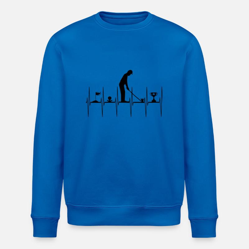 Golf / Golfer Herzschlag - Stanley/Stella Unisex Bio-Sweatshirt ROLLER - Königsblau