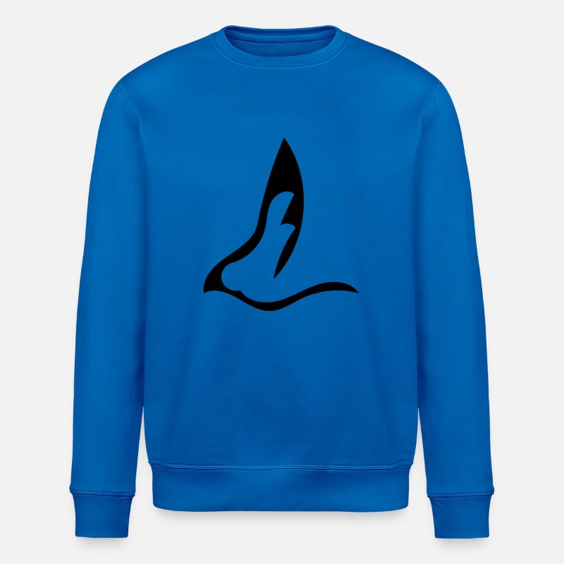 Oiseau de surf noir - Sweat bio ROLLER Stanley/Stella Unisexe - bleu roi