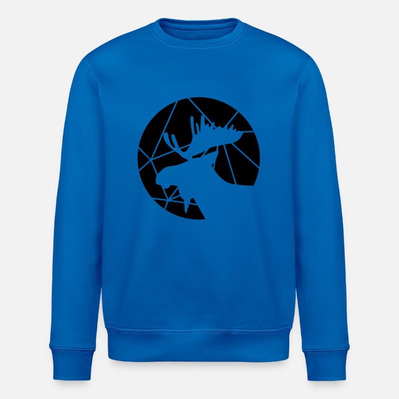 Elch Gittermuster - Stanley/Stella Unisex Bio-Sweatshirt ROLLER - Königsblau