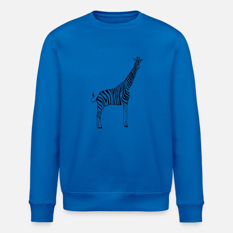 zebra giraffe - Stanley/Stella ROLLER Unisex Organic Sweatshirt - royal blue
