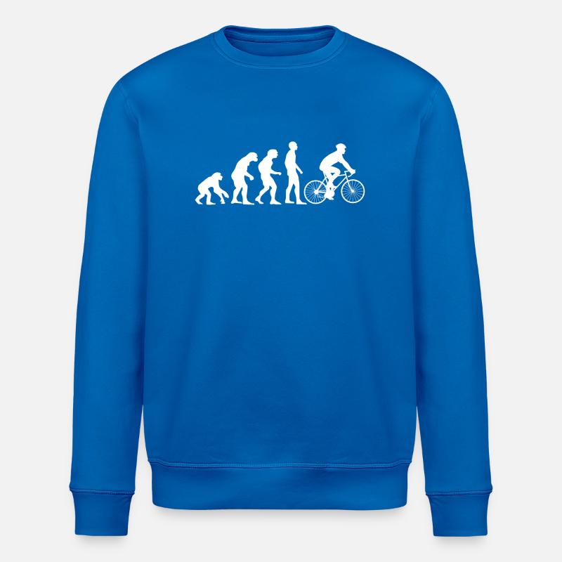Evolution cyclist - Stanley/Stella ROLLER Unisex Organic Sweatshirt - royal blue
