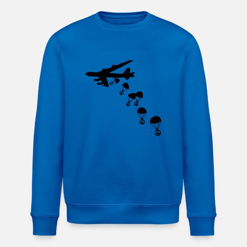 Peace B-52 bomber - Stanley/Stella ROLLER Unisex Organic Sweatshirt - royal blue