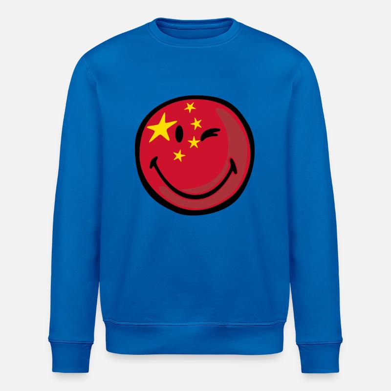 Smiley flag china - Stanley/Stella Unisex Bio-Sweatshirt ROLLER - Königsblau