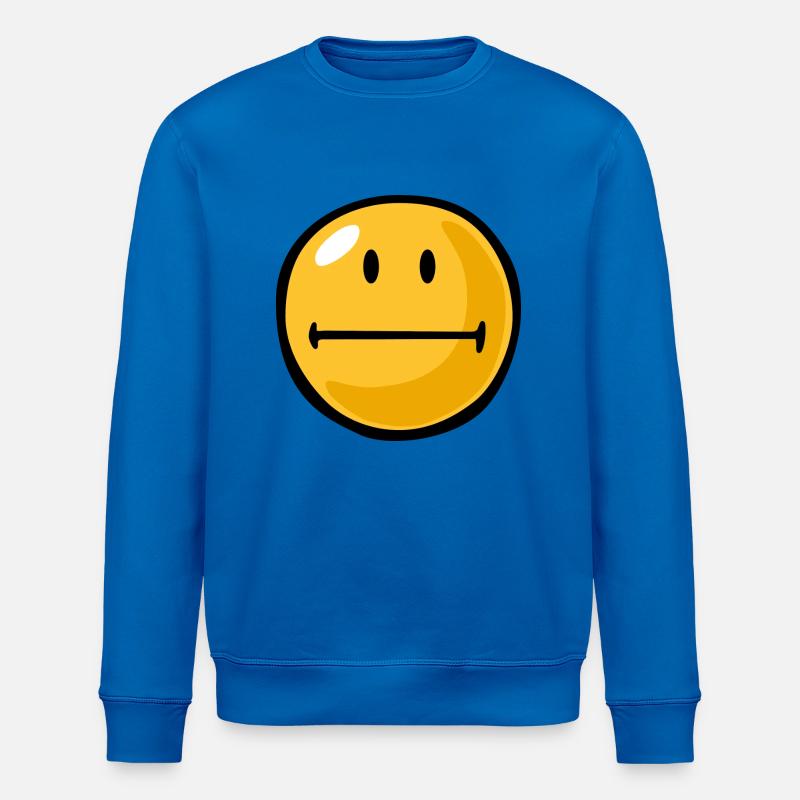 Smiley tight lipped - Sweat bio ROLLER Stanley/Stella Unisexe - bleu roi