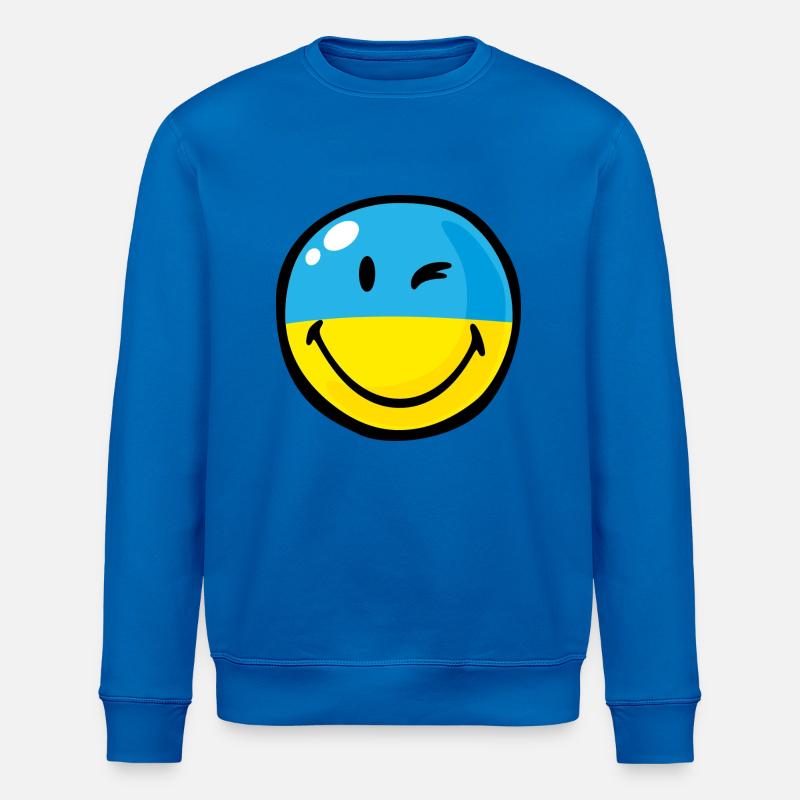 Smiley Ukraine - Stanley/Stella Unisex Bio-Sweatshirt ROLLER - Königsblau