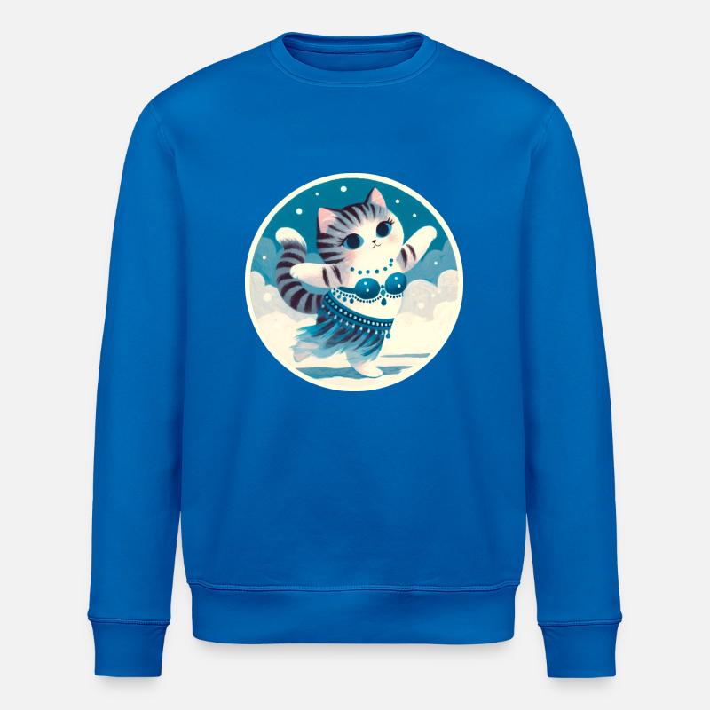 Chat Danseuse du Ventre - Sweat bio ROLLER Stanley/Stella Unisexe - bleu roi