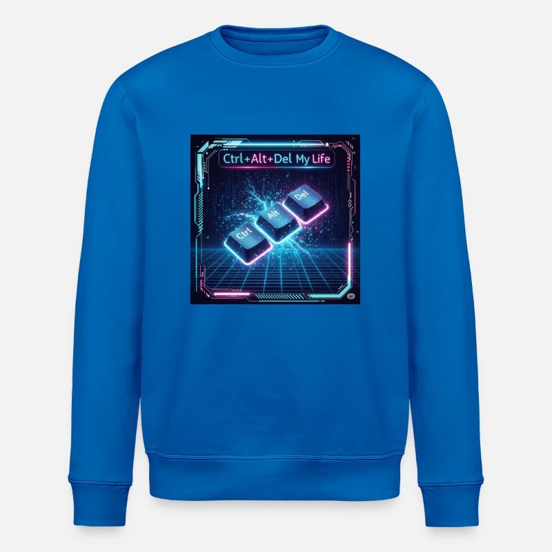 Ctrl + Alt + Del My Life - Sweat bio ROLLER Stanley/Stella Unisexe - bleu roi