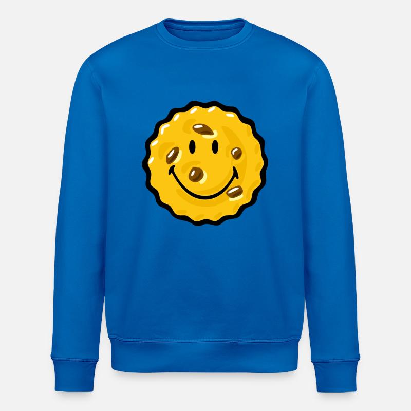 Smiley Chocklate Chip Biscuit - Stanley/Stella Unisex Bio-Sweatshirt ROLLER - Königsblau