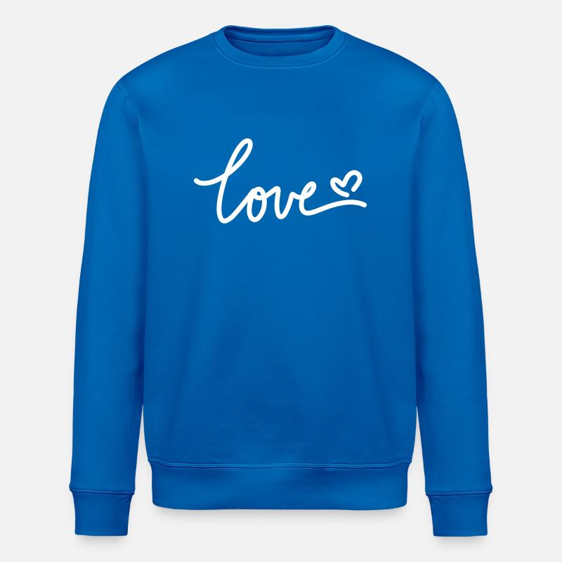 amour blanc - Sweat bio ROLLER Stanley/Stella Unisexe - bleu roi