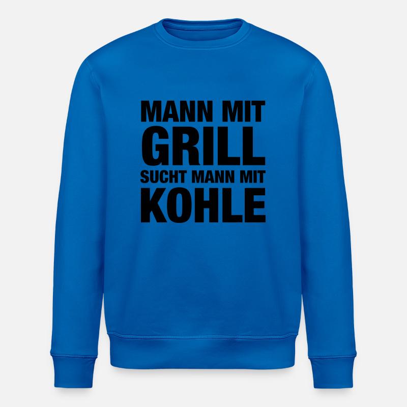 Mann mit Grill sucht - Stanley/Stella Unisex Bio-Sweatshirt ROLLER - Königsblau