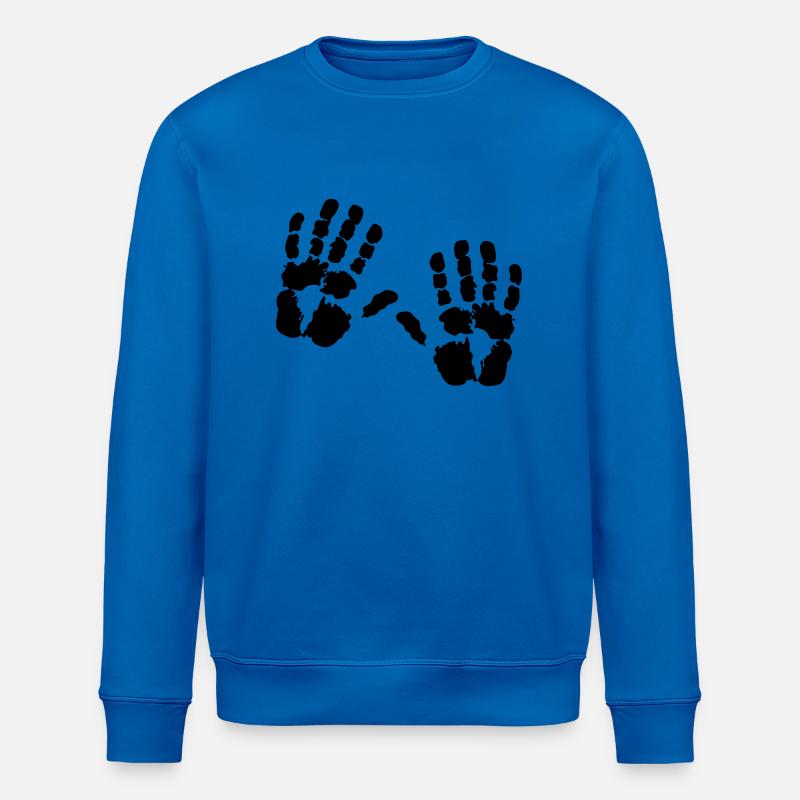 Main handprint - Sweat bio ROLLER Stanley/Stella Unisexe - bleu roi