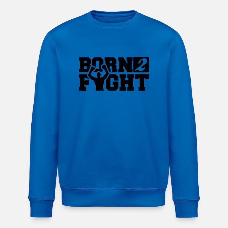born_2_fight_a1 - Stanley/Stella Unisex Bio-Sweatshirt ROLLER - Königsblau