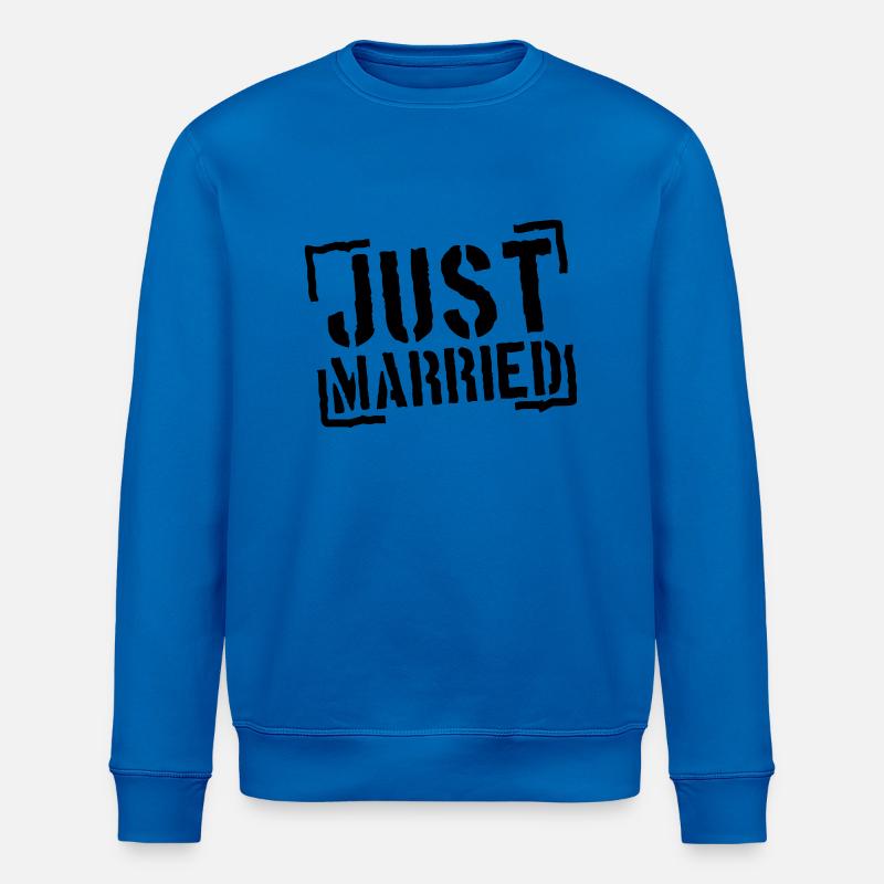 Just Married Stamp Design - Stanley/Stella Unisex Bio-Sweatshirt ROLLER - Königsblau