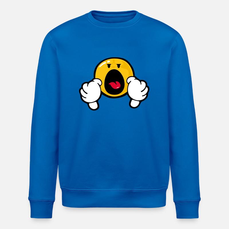 Smiley Anger - Stanley/Stella Unisex Bio-Sweatshirt ROLLER - Königsblau
