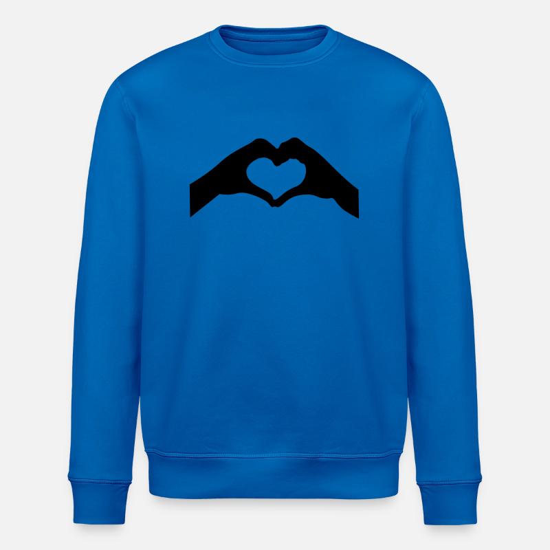 Herz mit zwei Händen - Stanley/Stella Unisex Bio-Sweatshirt ROLLER - Königsblau