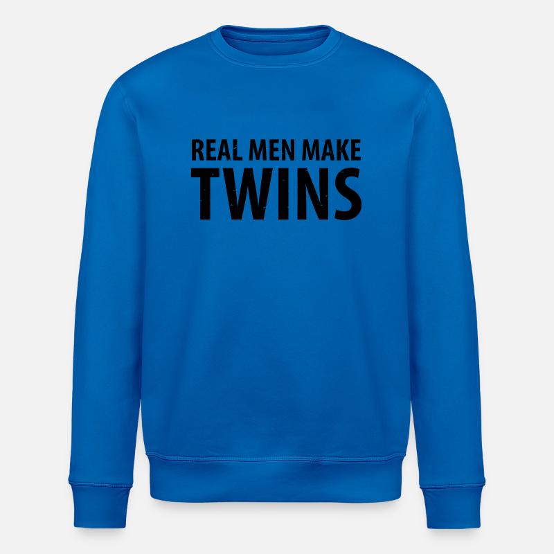 Real Men make twins - Stanley/Stella ROLLER Unisex Organic Sweatshirt - royal blue