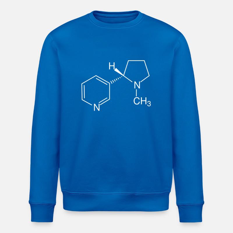 Nicotine structural formula - Stanley/Stella ROLLER Unisex Organic Sweatshirt - royal blue