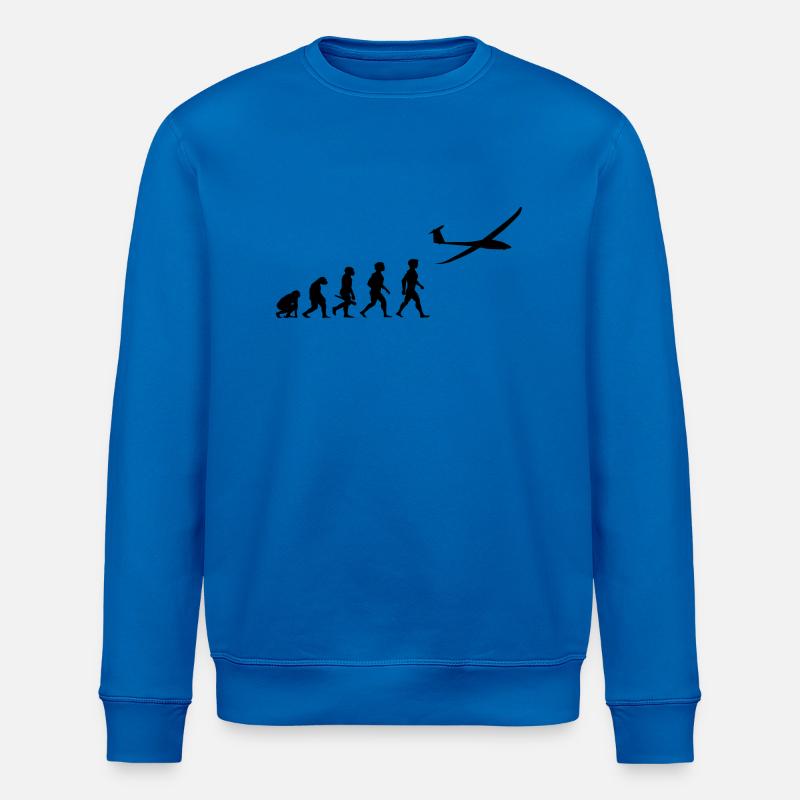 Evolution glider glider plane - Stanley/Stella ROLLER Unisex Organic Sweatshirt - royal blue