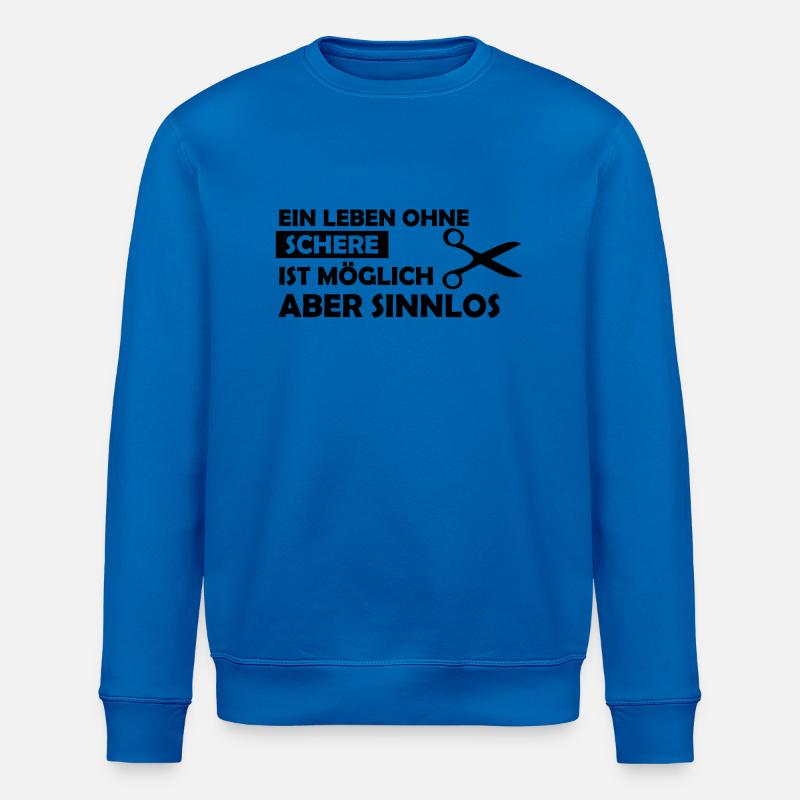 ein leben ohne schere - Stanley/Stella Unisex Bio-Sweatshirt ROLLER - Königsblau