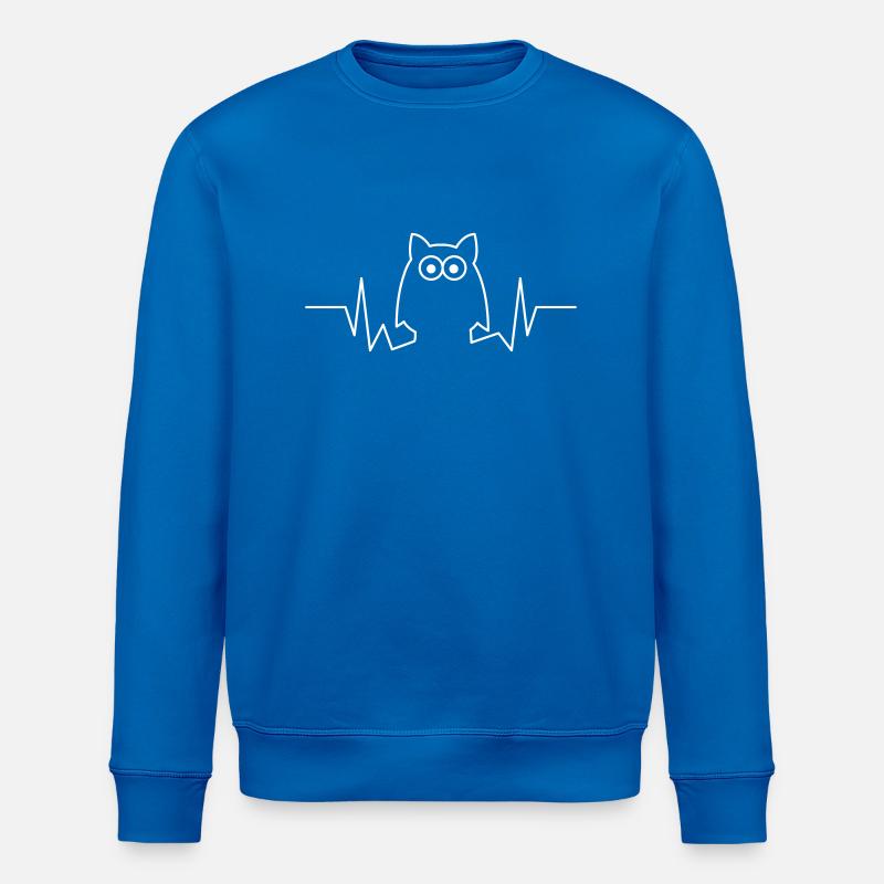 Herzschlag Eule - Stanley/Stella Unisex Bio-Sweatshirt ROLLER - Königsblau