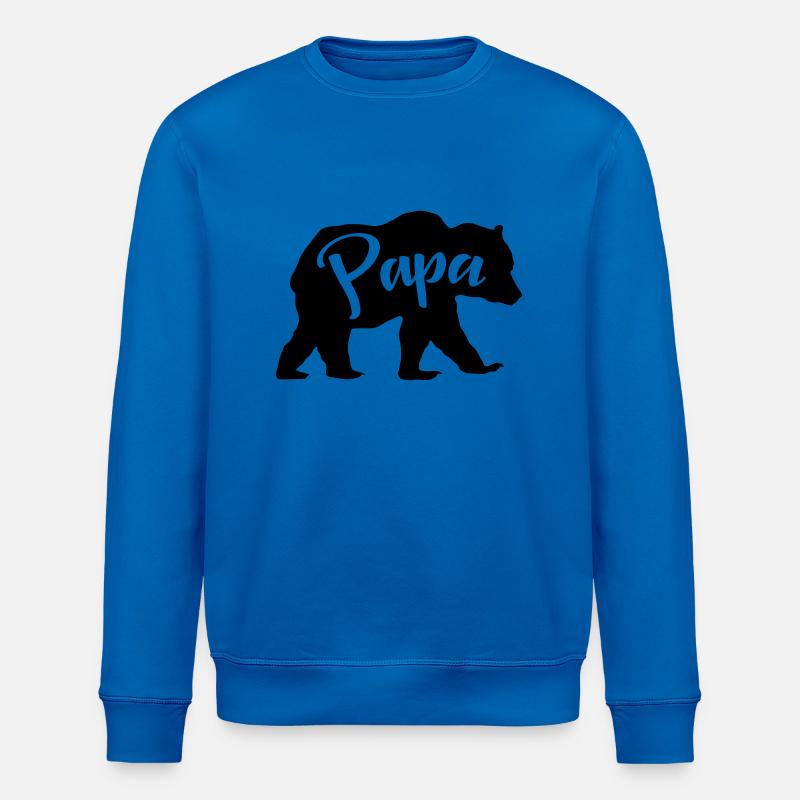 Papa Père Bear - Sweat bio ROLLER Stanley/Stella Unisexe - bleu roi