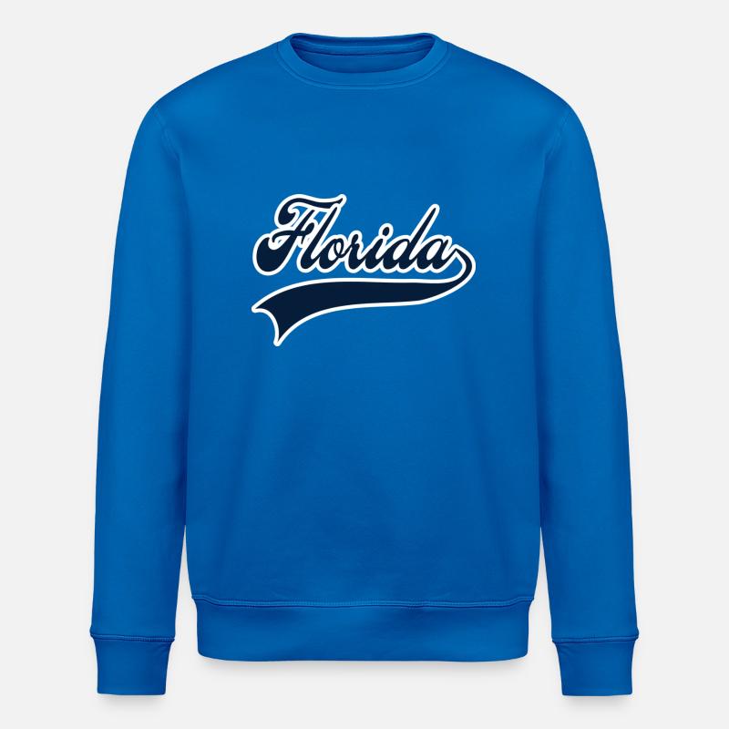 floride marine blanc - Sweat bio ROLLER Stanley/Stella Unisexe - bleu roi