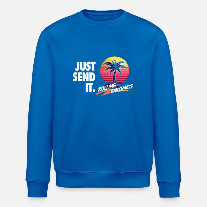 Just Send It @ RollingDrones - Stanley/Stella ROLLER Unisex Organic Sweatshirt - royal blue
