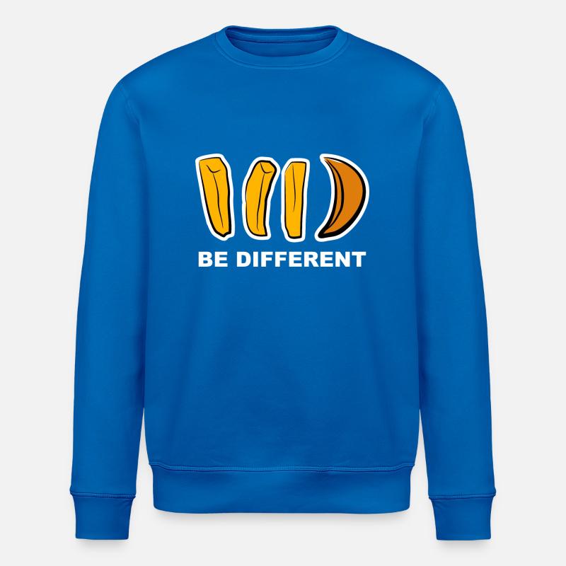 Anders, Different, Aussenseiter, Pommes, Geschenk, - Stanley/Stella Unisex Bio-Sweatshirt ROLLER - Königsblau