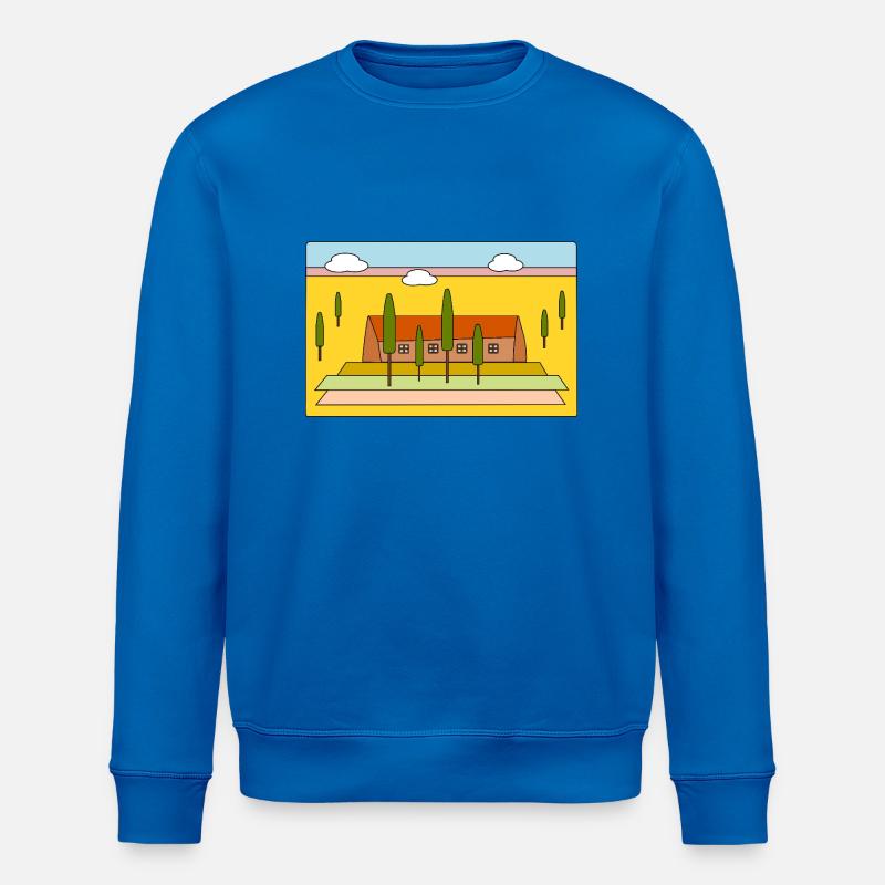 Paysage avec des cyprès - Sweat bio ROLLER Stanley/Stella Unisexe - bleu roi