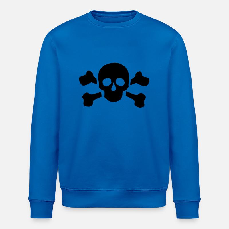 Skull - Stanley/Stella ROLLER Unisex Organic Sweatshirt - royal blue