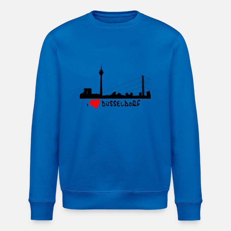 J'aime Dusseldorf - Sweat bio ROLLER Stanley/Stella Unisexe - bleu roi