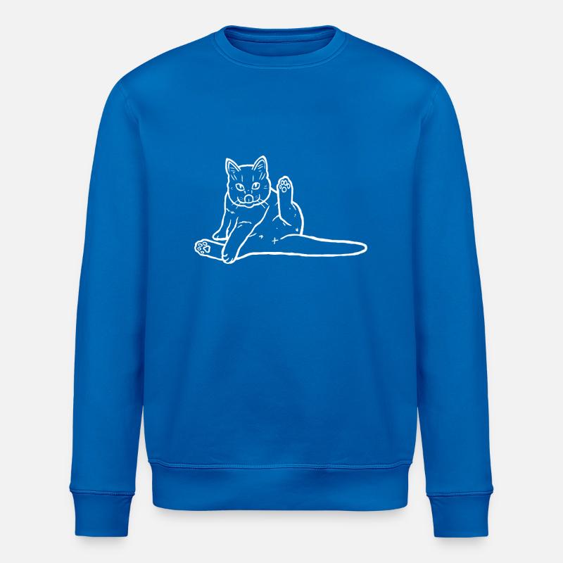 Funny Cat Meme - Cat butt - Stanley/Stella ROLLER Unisex Organic Sweatshirt - royal blue