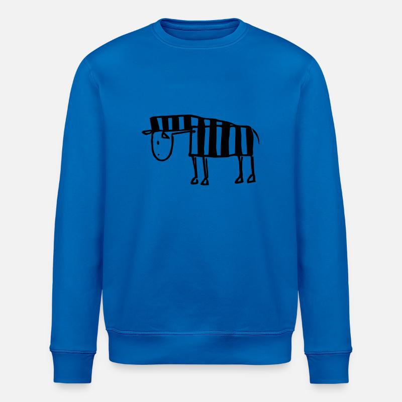 Zebra ligne - Sweat bio ROLLER Stanley/Stella Unisexe - bleu roi